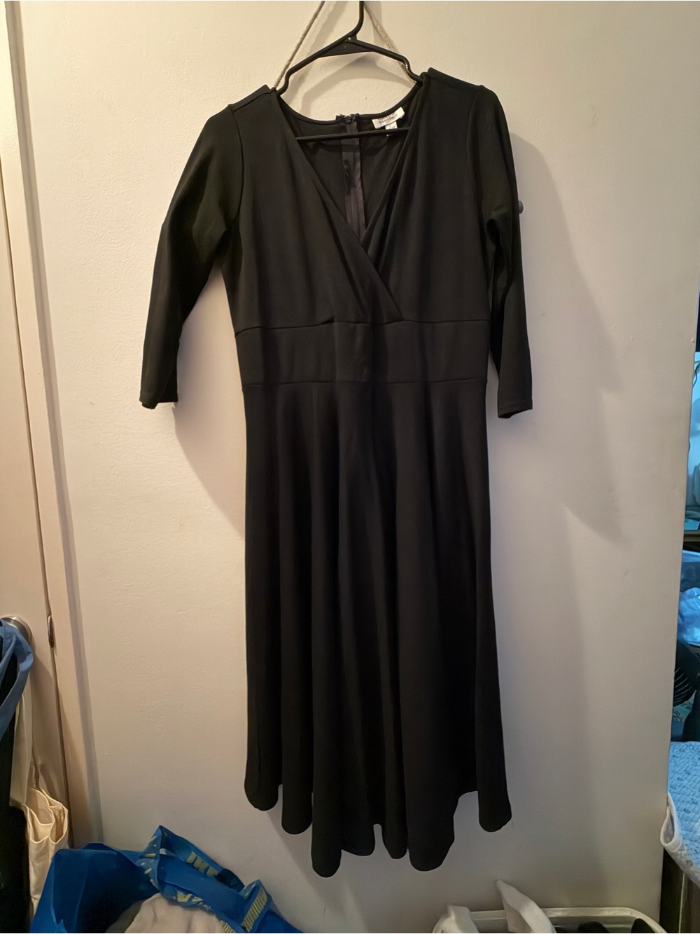 Unique Vintage Glinda Swing Midi Dress in Black
